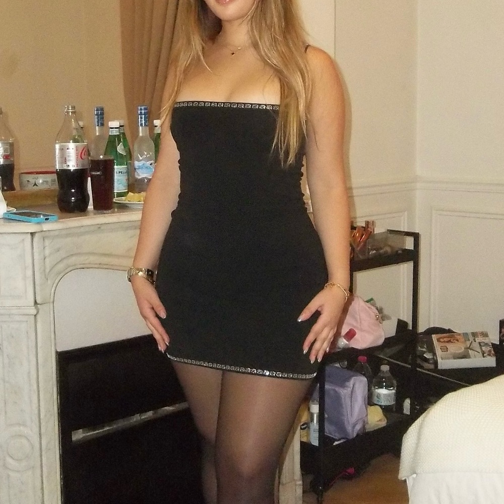 Alexander wang black mini dress with sequin details